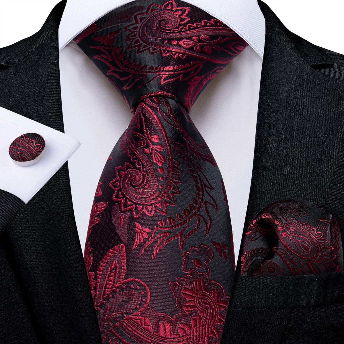 8cm Luxury Floral Striped Solid Men's Tie