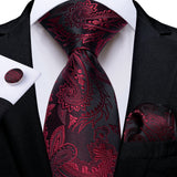 8cm Luxury Floral Striped Solid Men's Tie