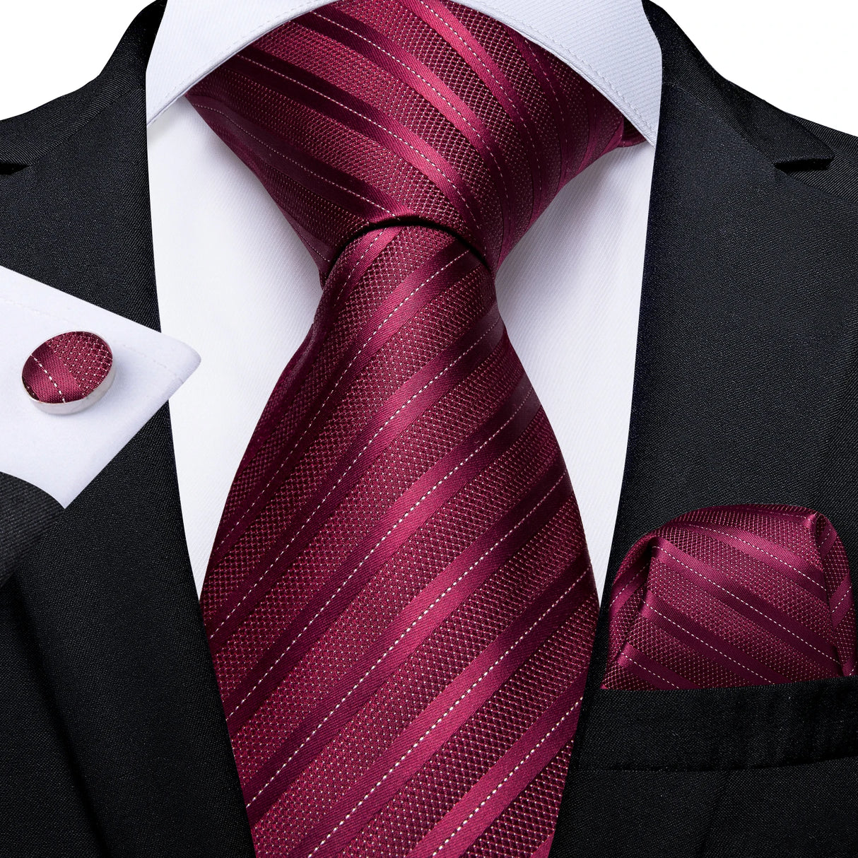 8cm Luxury Floral Striped Solid Men's Tie
