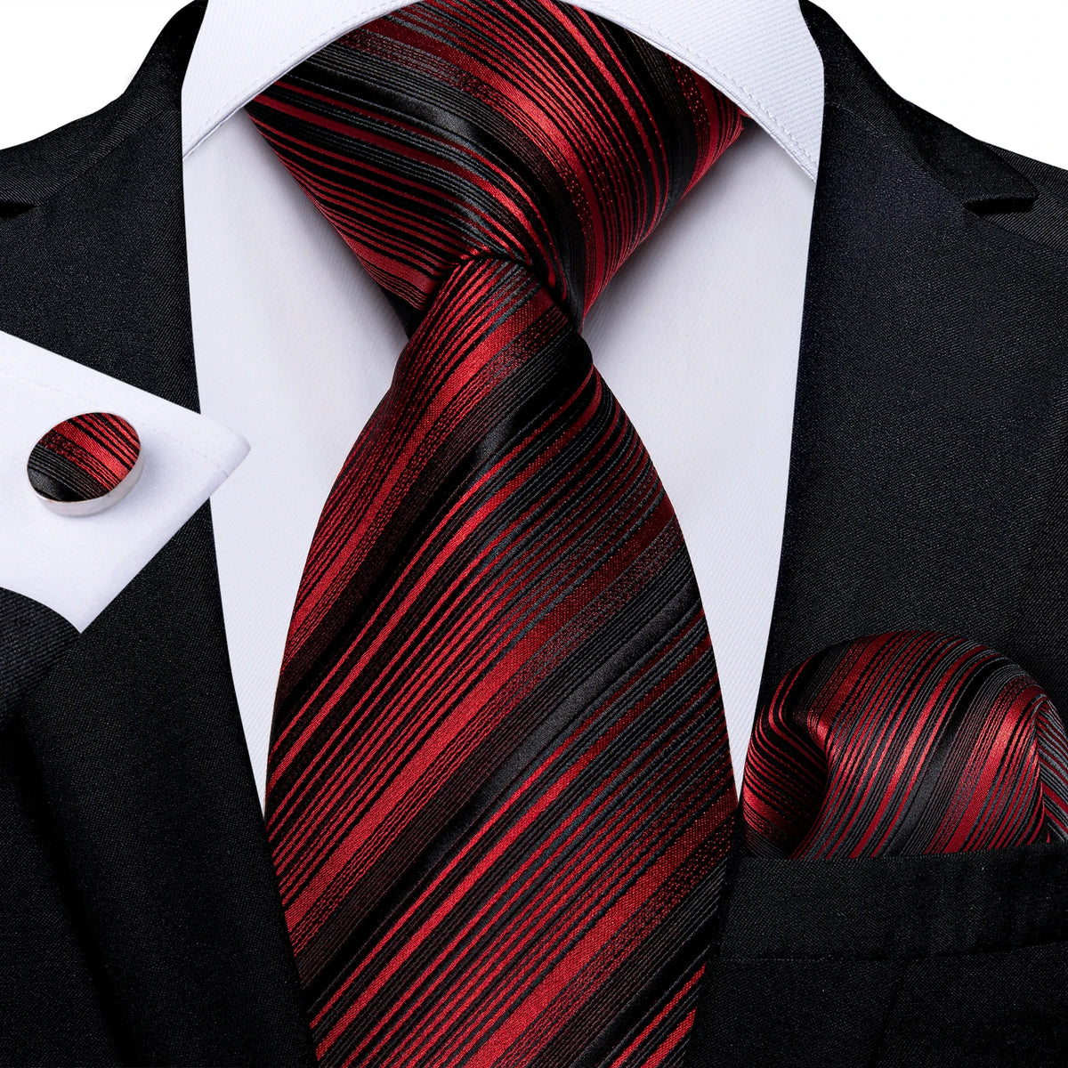 8cm Luxury Floral Striped Solid Men's Tie