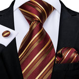 8cm Luxury Floral Striped Solid Men's Tie