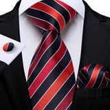 8cm Luxury Floral Striped Solid Men's Tie