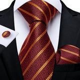 8cm Luxury Floral Striped Solid Men's Tie