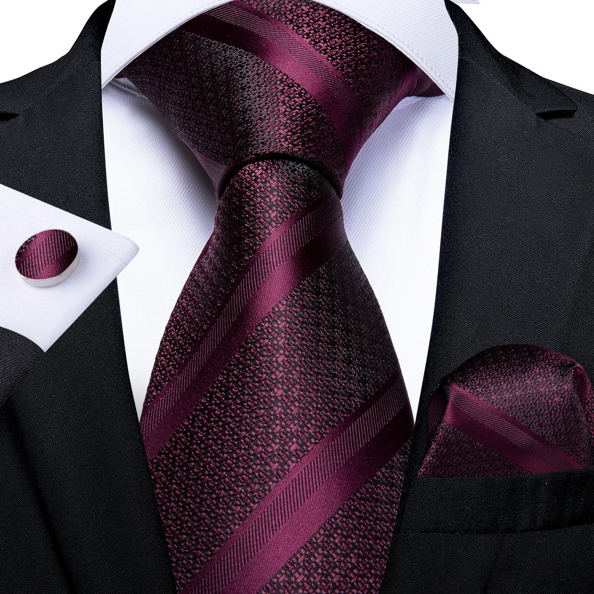 8cm Luxury Floral Striped Solid Men's Tie