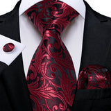 8cm Luxury Floral Striped Solid Men's Tie