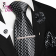 8cm Silk Tie Pin Pocket Square Cufflinks Tie Sassy Chick Logo