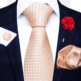 8cm Tie Handkerchief Cufflink Pin Necktie Set
