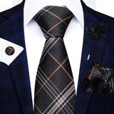 8cm Tie Handkerchief Cufflink Pin Necktie Set