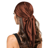 Brown 90*90cm Silk Scarf Scarf top Headwraps