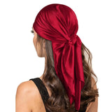 Red 90*90cm Silk Scarf Scarf top Headwraps