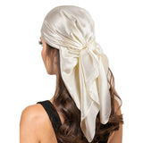 White 90*90cm Silk Scarf Scarf top Headwraps