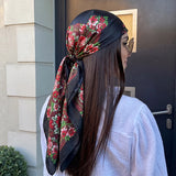 90cm Beautiful Paisley Foulard Soft Satin Shawl