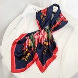red blue floral design ladies headband