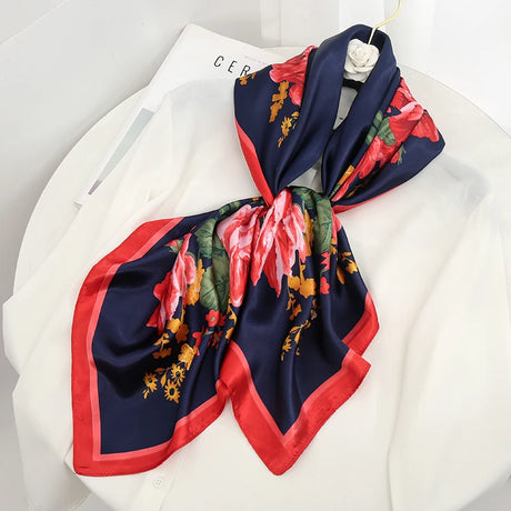 red blue floral design ladies headband