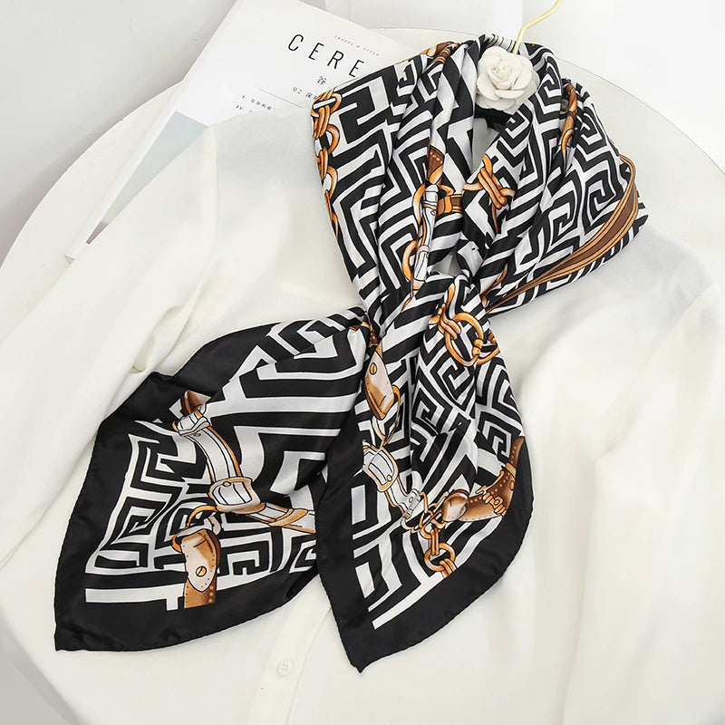 black and white geometric design ladies headband