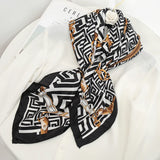 black and white geometric design ladies headband