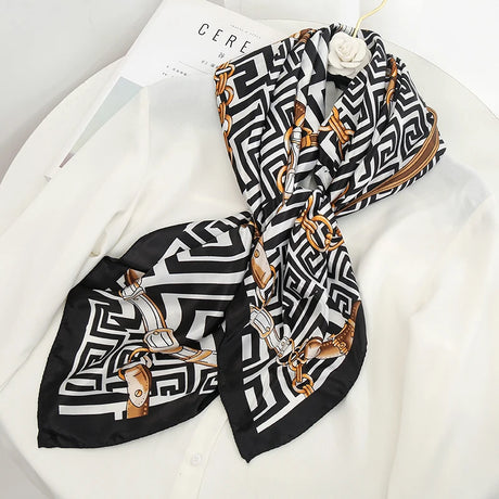 black and white geometric design ladies headband