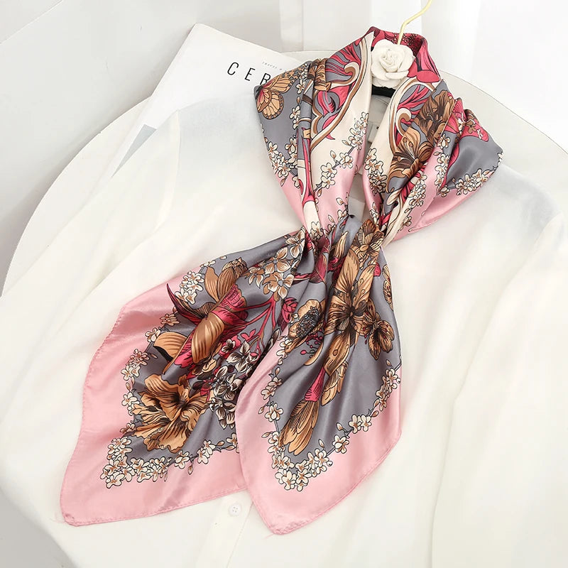 pink grey floral design ladies headband