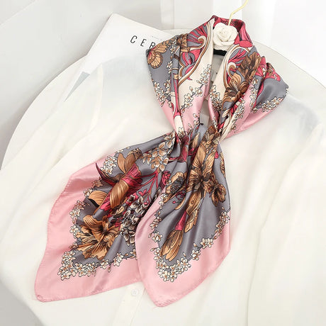 pink grey floral design ladies headband