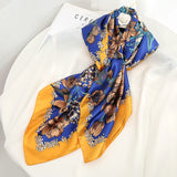 gold blue floral design ladies headband