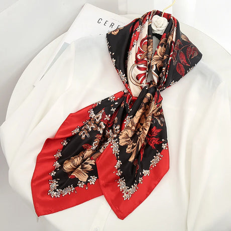 red black floral design ladies headband 