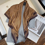brown geometric design ladies headband