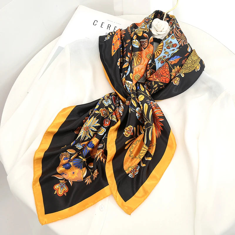 gold black floral design ladies headband