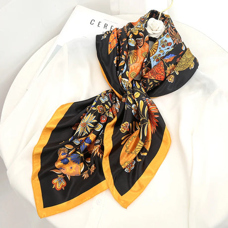 gold black floral design ladies headband