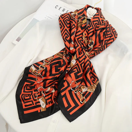 black orange geometric ladies headband
