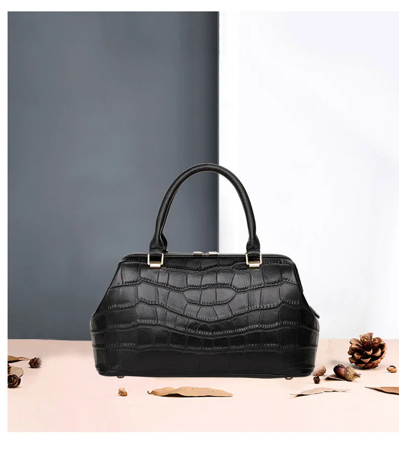 Leather Pattern Crossbody Handbag