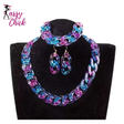 Acrylic Color Transparent Gradient Jewelry Set Sassy Chick Logo