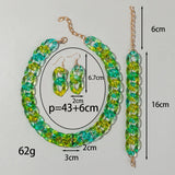 Size of Acrylic Color Transparent Gradient Jewelry Set