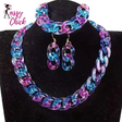 Acrylic Color Transparent Gradient Jewelry Set Sassy Chick Logo