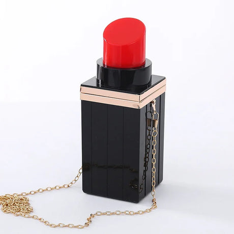 Acrylic Lipstick Shaped Shoulder Bag