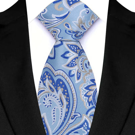 Blue Adult Luxury Floral Party Suit Accessories Neckties