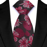 Red Black Adult Luxury Floral Party Suit Accessories Neckties