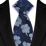 Blue Adult Luxury Floral Party Suit Accessories Neckties