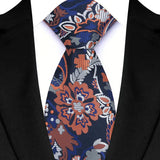 Blue Adult Luxury Floral Party Suit Accessories Neckties