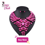 African Bead Crystal Necklace Set