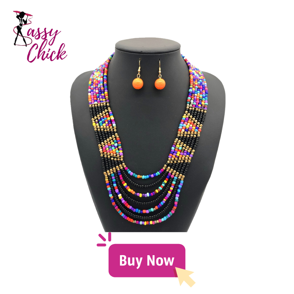 African Beads Ethnic Bohemian Necklace