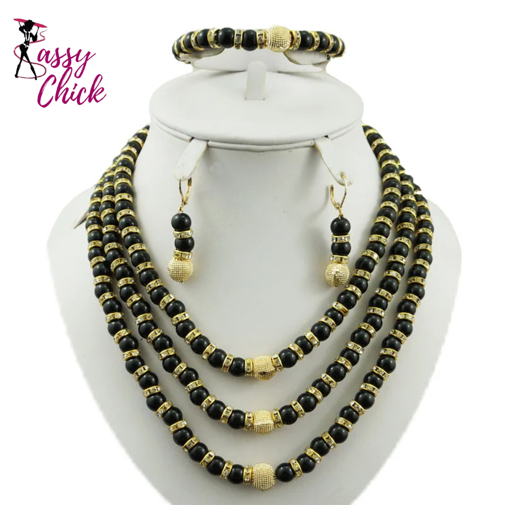 African Beads Necklace Jewelry Sets Sassy Chick Logo