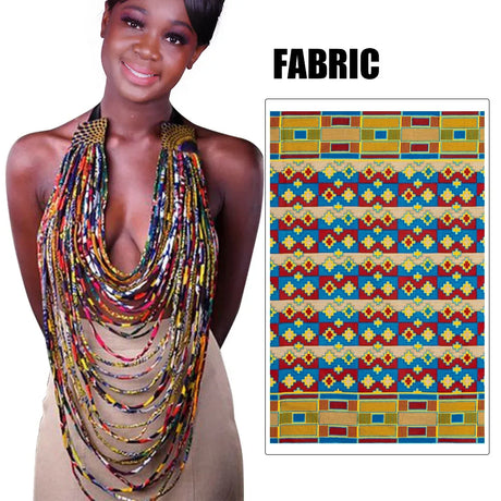 blue red brown African Bohemia Style Rope Chain Statement Necklace