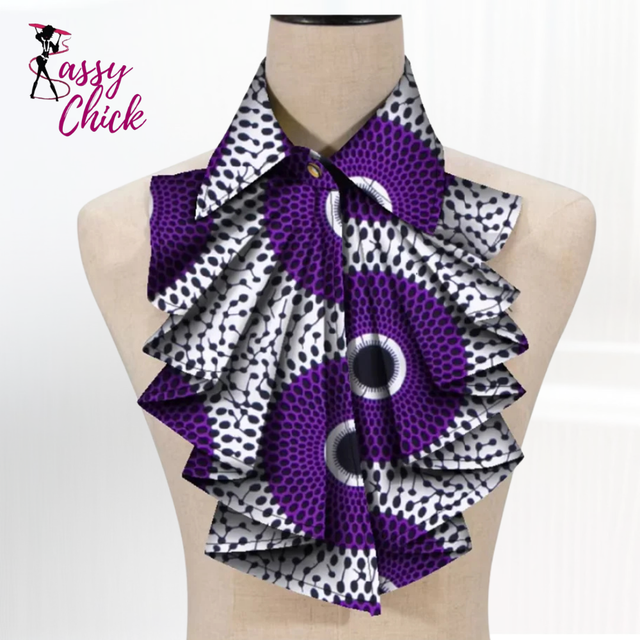 African Collars Blouse Bow Sassy Chick Logo