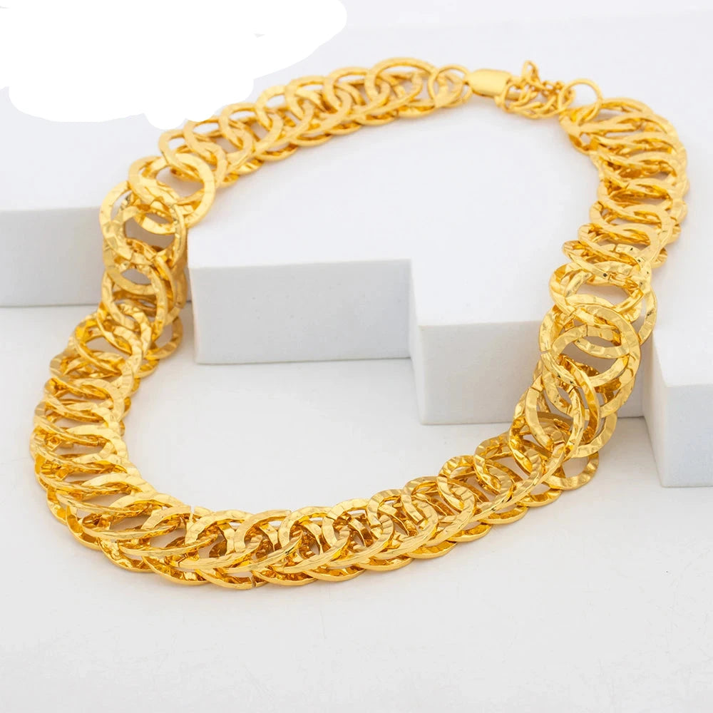 African Fashion Gold Color Necklace