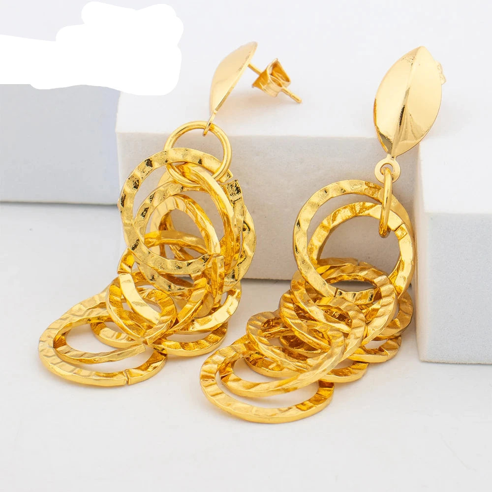 African Fashion Gold Color 
earring