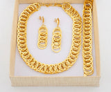 African Fashion Gold Color Jewelry Set 