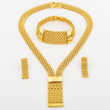Gold African Geometric Jewelry Set