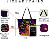 African Queens Face Printed Tote Bags