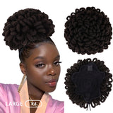 Afro Hair Buns Dreadlock Drawstring Clip-in