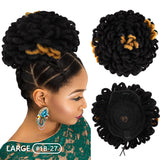 Afro Hair Buns Dreadlock Drawstring Clip-in